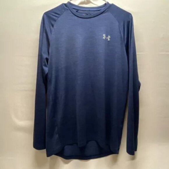 Under Armour Heat Gear Unisex Medium Heathered Navy Stretch Loose Fit EUC - Picture 9 of 9
